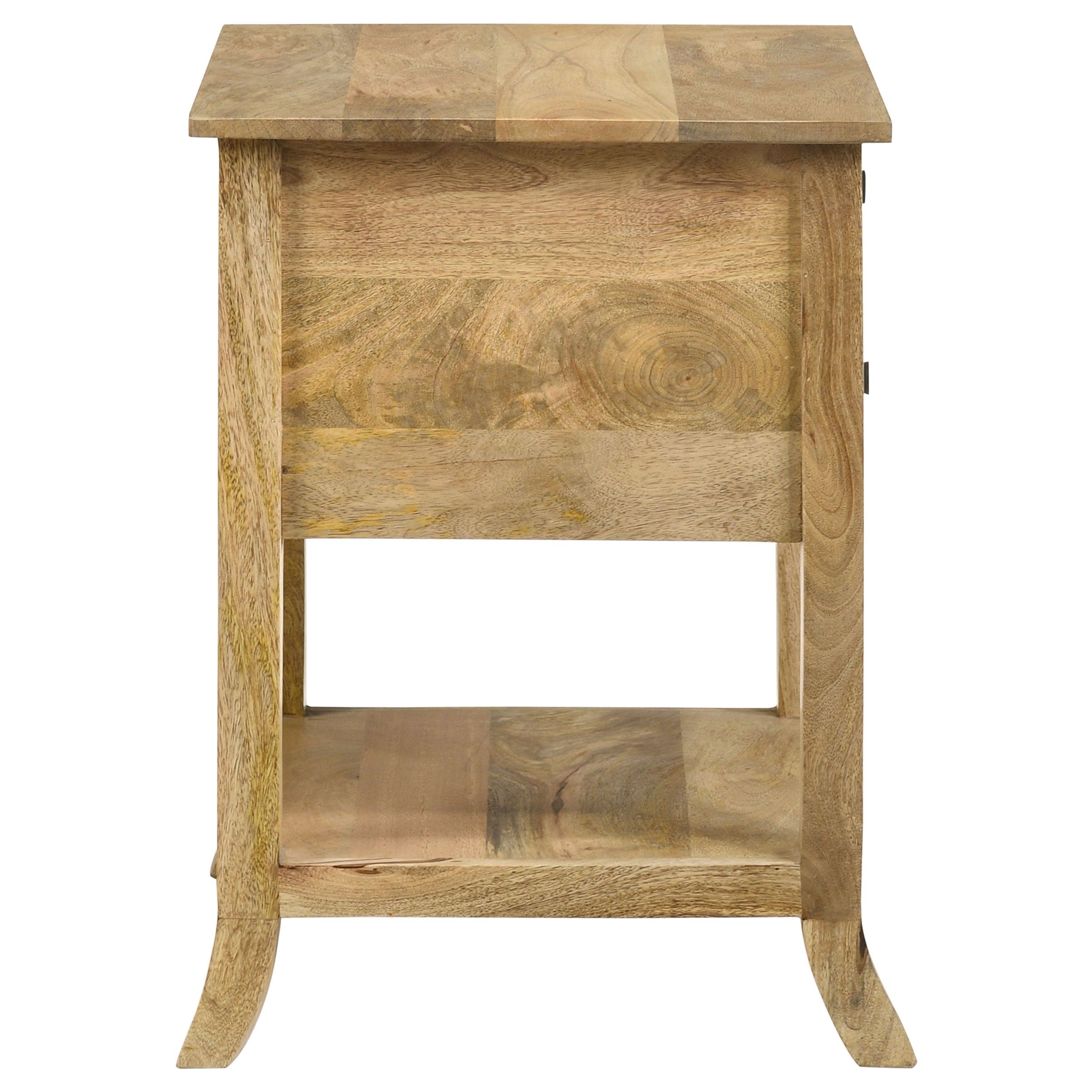 Russo 2-drawer Accent Table with Open Shelf Natural Mango