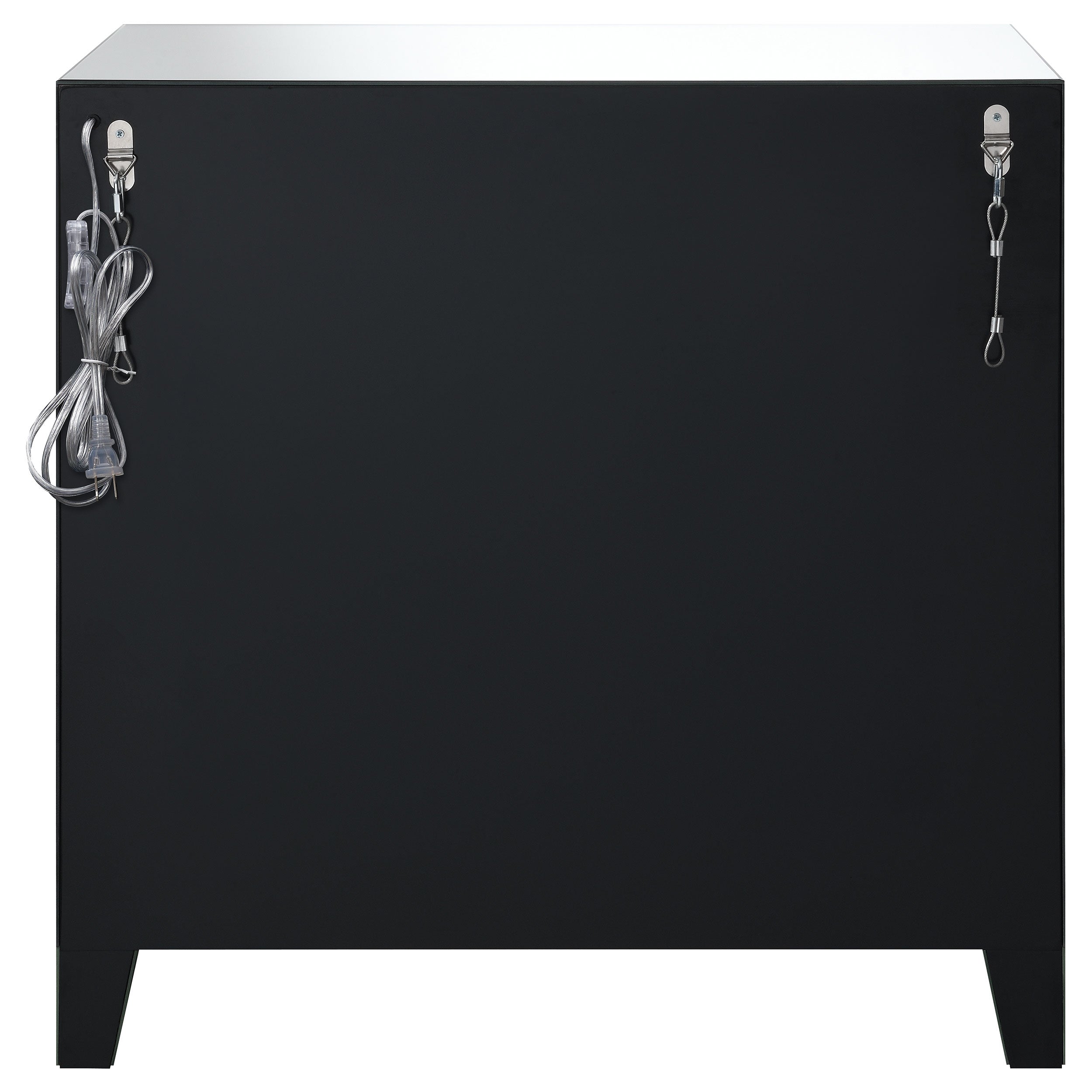 Arwen 2-drawer Accent Cabinet Clear Mirror with LED Lighting