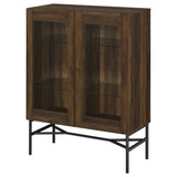 Bonilla 2-door Accent Cabinet with Glass Shelves