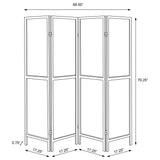 Mattison 4-Panel Room Divider Folding Shoji Screen Natural