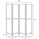 Mattison 4-Panel Room Divider Folding Shoji Screen White