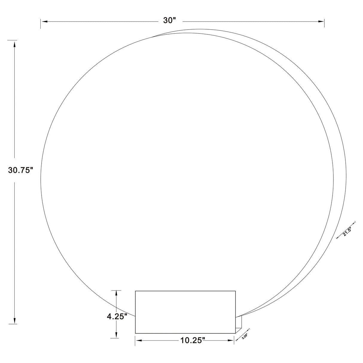 Jocelyn Round Table Top LED Vanity Mirror White Marble Base Chrome Frame