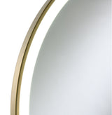 Jocelyn Round Table Top LED Vanity Mirror White Marble Base Chrome Frame