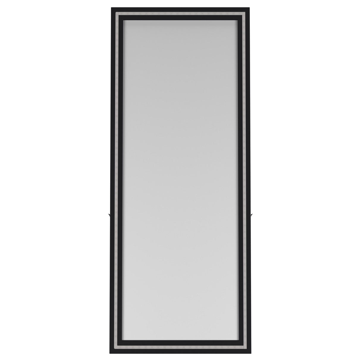 Windrose 28 x 67 Inch Tempered LED Standing Mirror Black