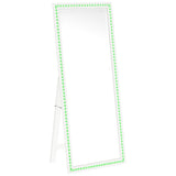 Windrose 28 x 67 Inch Tempered LED Standing Mirror White