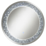 Lixue Round Wall Mirror with LED Lighting Silver