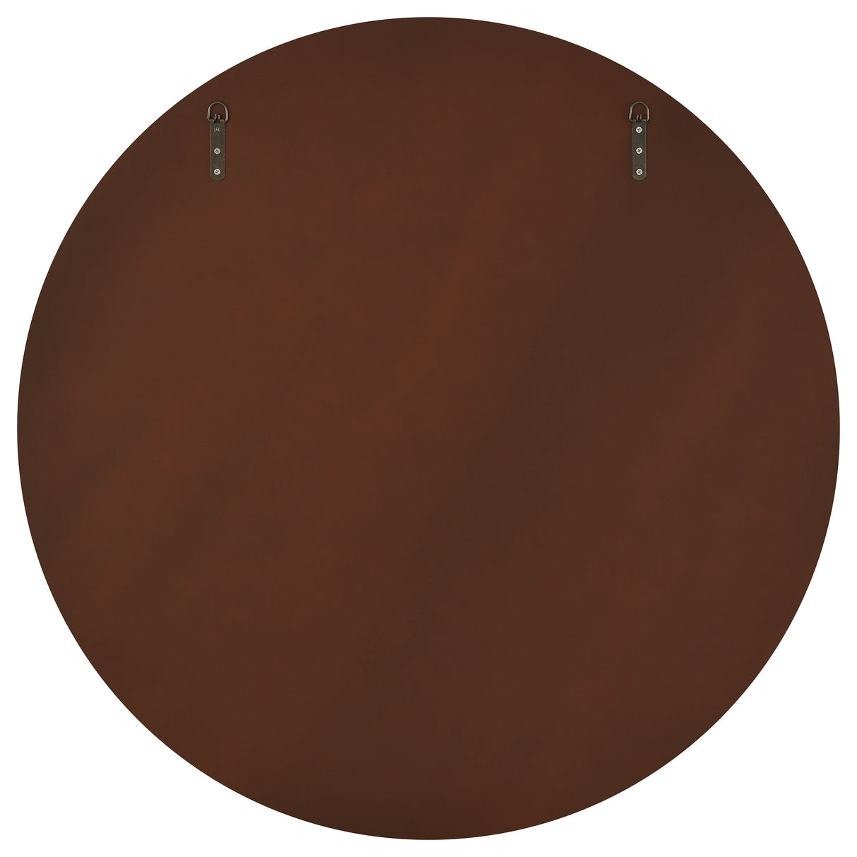 Dexter 40 x 40 Inch Round Reeding Frame Wall Mirror Brown