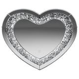 Aiko Heart Shape Wall Mirror Silver