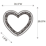 Aiko Heart Shape Wall Mirror Silver