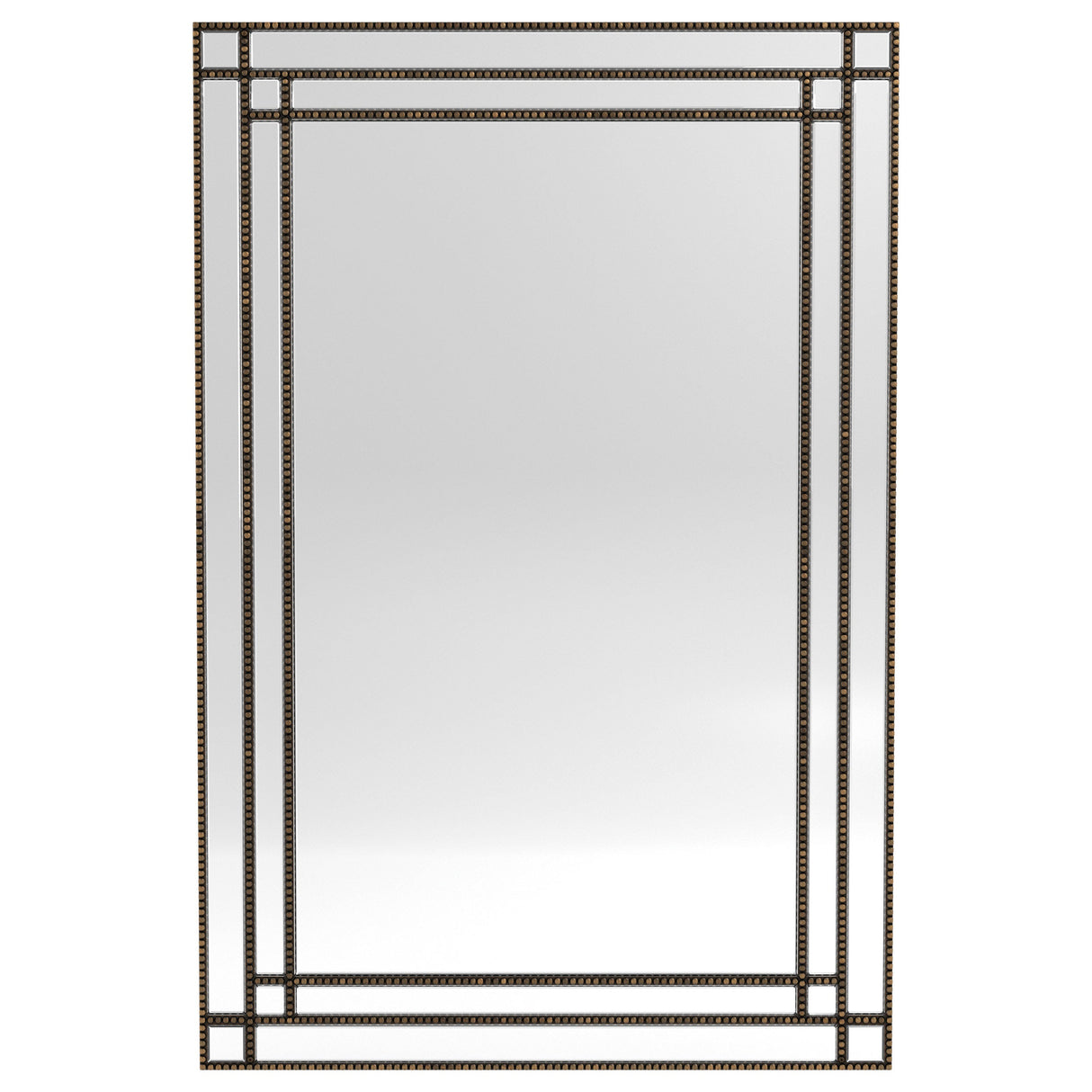 Beaded Trim Mirror Silver