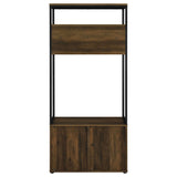 Quincy 2-door Engineered Wood Hall Tree Dark Pine and Black