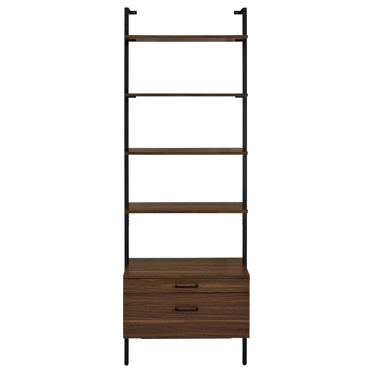 Owens 96-inch 4-shelf Storage Wall Bookshelf Walnut