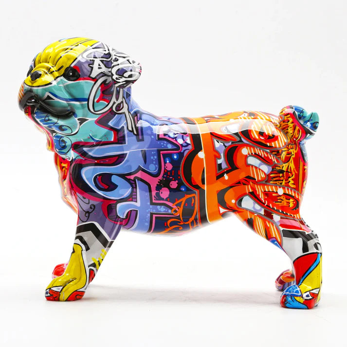 ArtZ® Pug Nordic Painted Statue