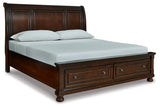 Sleigh Bed with Storage - Walo Furniture (Chicago, Illinois)