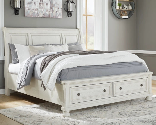 Sleigh Bed with Storage - Walo Furniture (Chicago, Illinois)