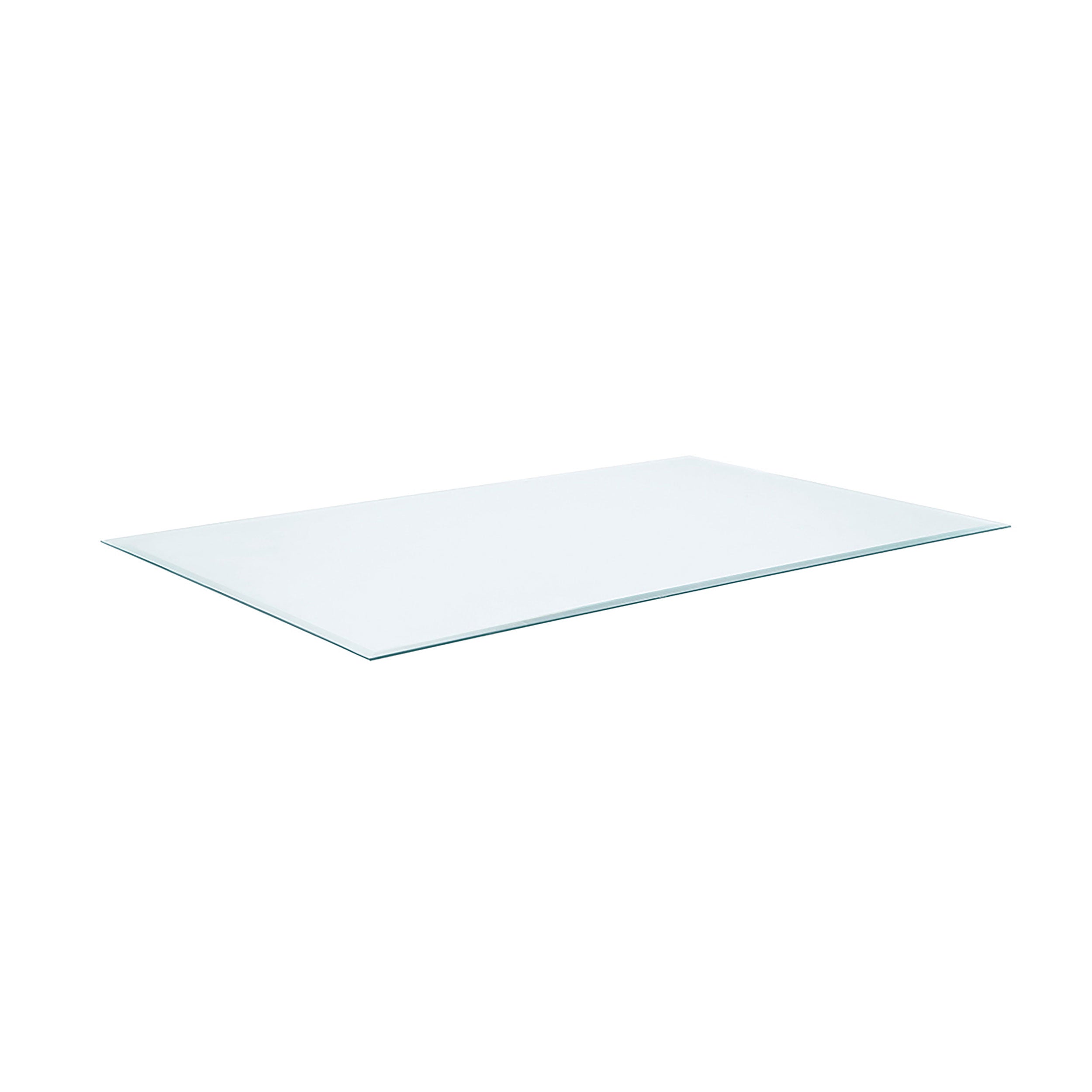 60x36-inch 6mm Rectangular Clear Tempered Glass Top