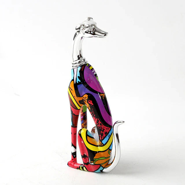 ArtZ® Greyhound Graffiti Painted Statue