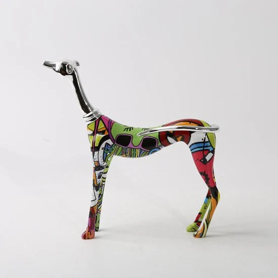 ArtZ® Greyhound Graffiti Painted Statue