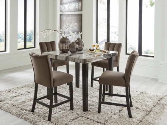 PCD581 Jeshina Counter Height Dining Table and 4 Barstools