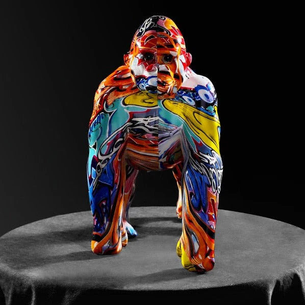 ArtZ® Gorilla Nordic Painted Statue