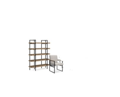 PKG018523 Montia Bookcase ONE CHAIR