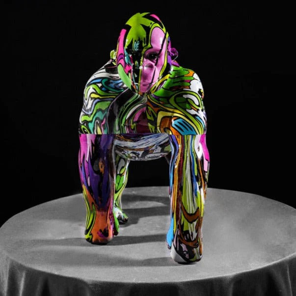 ArtZ® Gorilla Nordic Painted Statue