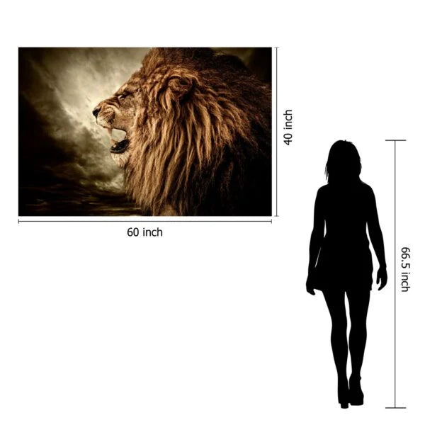 SF1355 - Lion Side Profile Tempered Glass Wall Art - Walo Furniture (Chicago, Illinois)