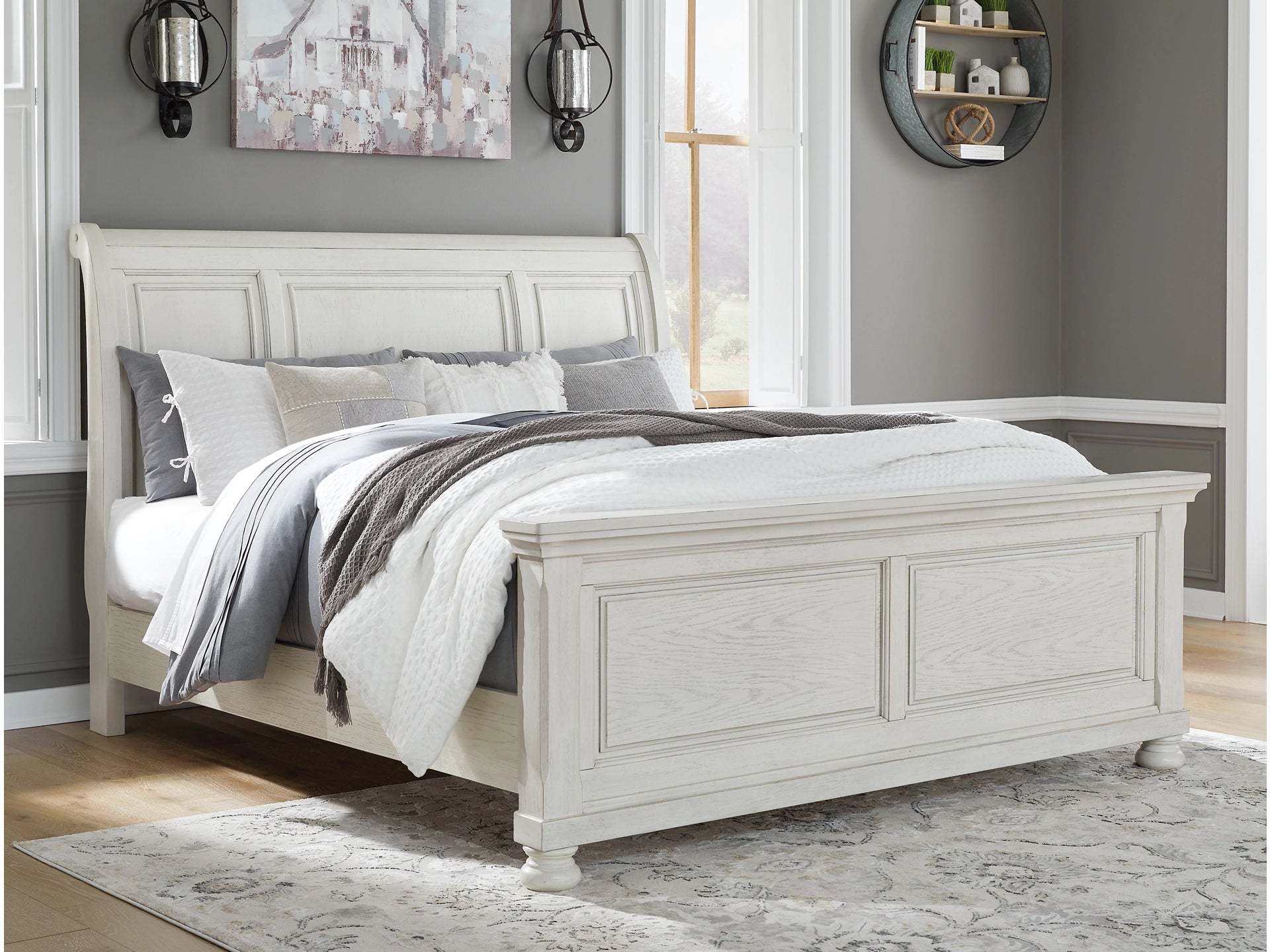 Robbinsdale Queen Sleigh Bed - Walo Furniture (Chicago, Illinois)