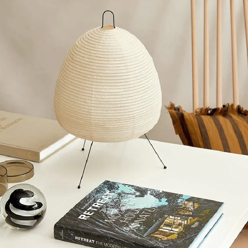 ArtZ® LED Japanese Rice Paper Table Lamp