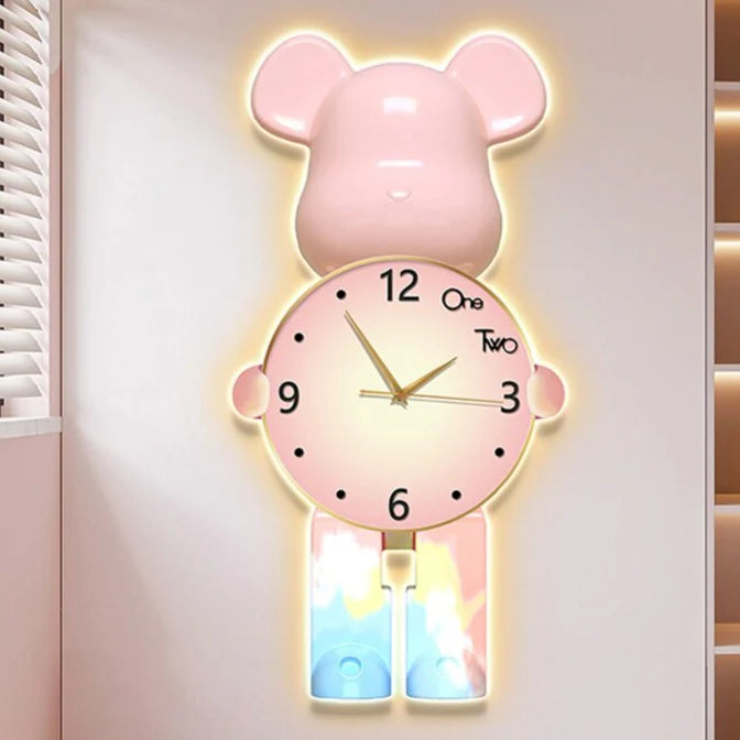 ArtZ® Bear Wall Clock With LED Light