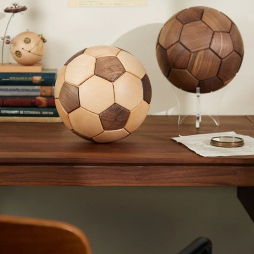 ArtZ® Wood Soccer Ball Sculpture