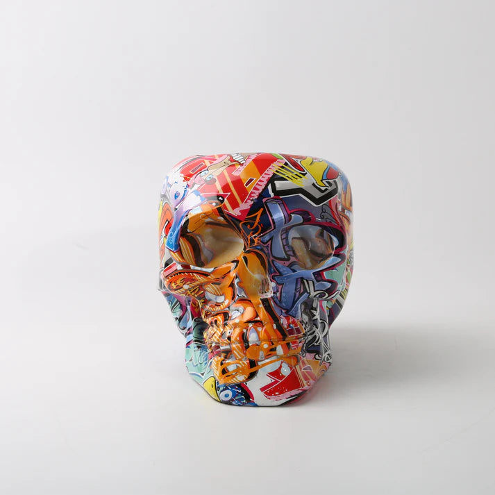 ArtZ® Graffiti Painted Skull Bottle Holder