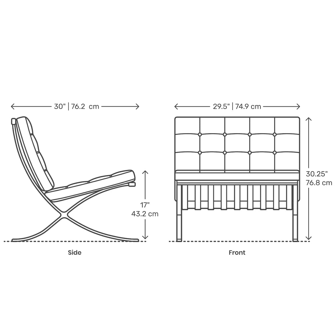 ArtZ® Nordic Chair And Ottoman Set