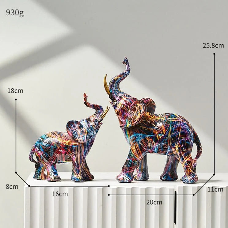 ArtZ® Elephant Nordic Painted Statue