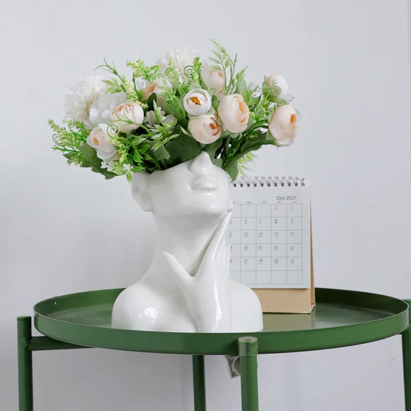 ArtZ® Nordic Face Vase Sculptures