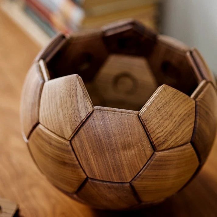 ArtZ® Wood Soccer Ball Sculpture