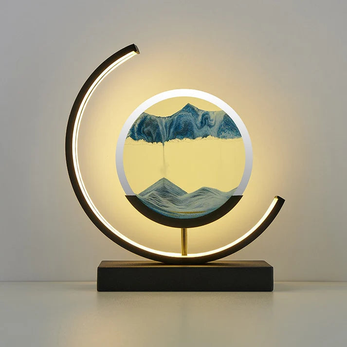 ArtZ® Sand And Water Moving Art LED Moon Lamp