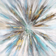 SF1356 - Blue/White/Grey/Gold Sunburst Tempered Glass Wall Art - Walo Furniture (Chicago, Illinois)