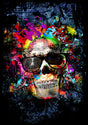 SF1608 - Color Me Skull Tempered Glass Wall Art - Walo Furniture (Chicago, Illinois)