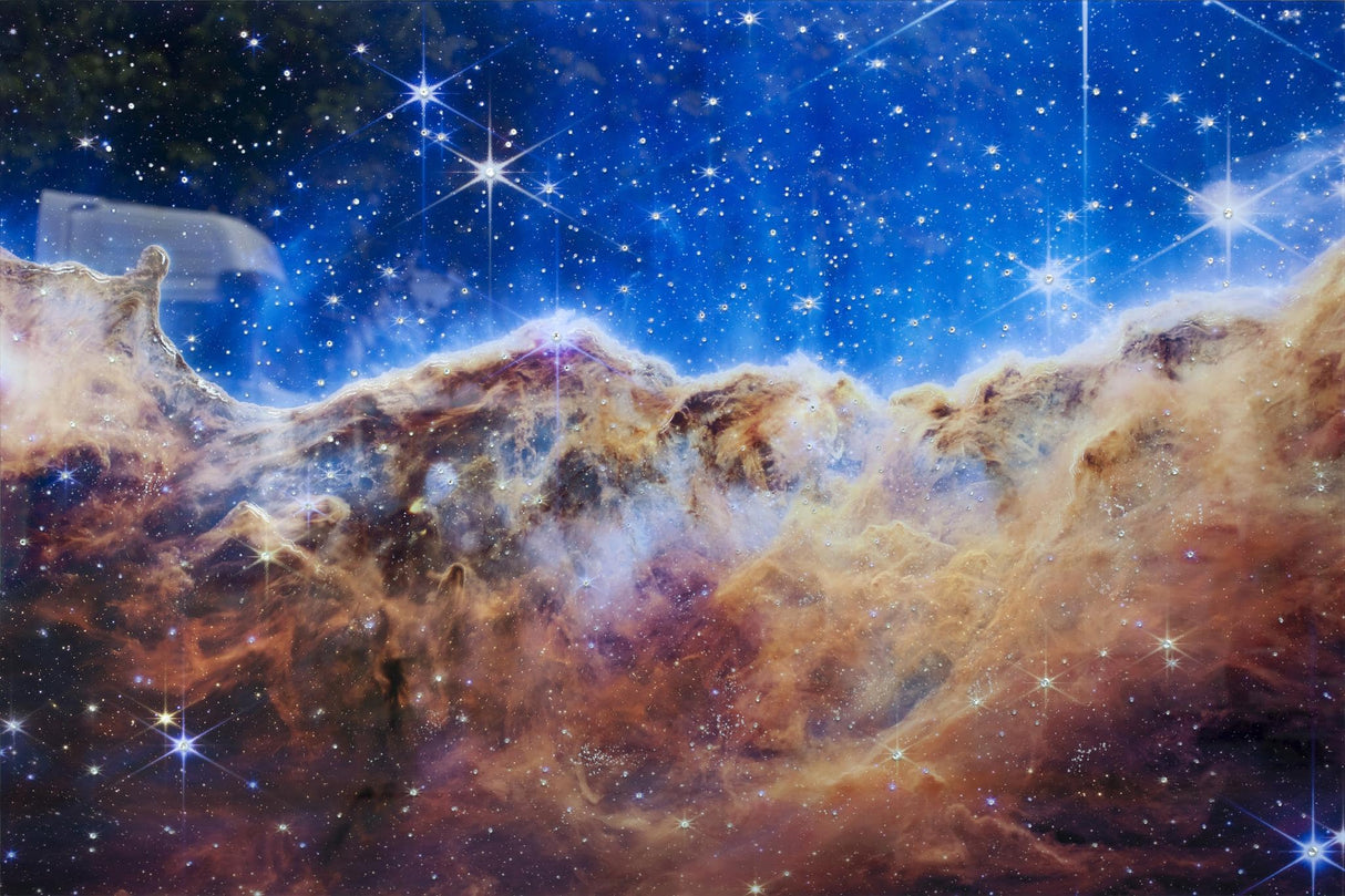 Temp Glass w/ Foil & Rhinestones – James Webb Carina Nebula I SF1778R