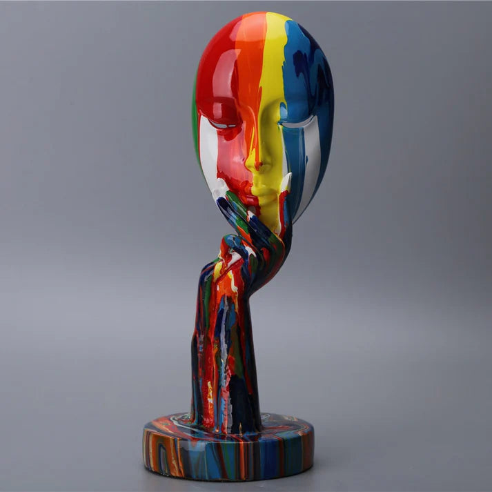 ArtZ® Abstract Painted Face Sculptures