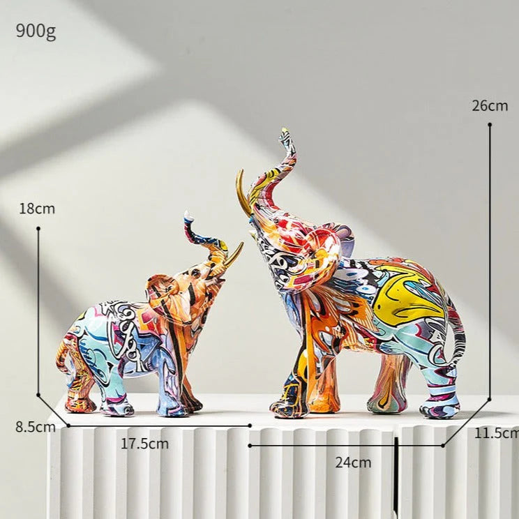 ArtZ® Elephant Nordic Painted Statue