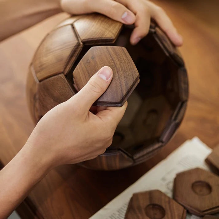 ArtZ® Wood Soccer Ball Sculpture