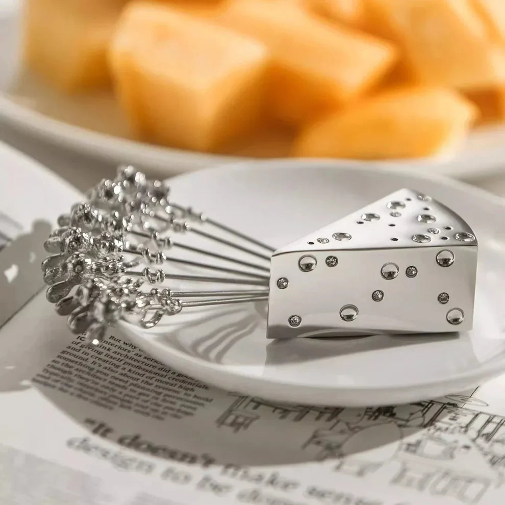 ArtZ® Stainless Steel Fruit And Cheese Picks With Base139