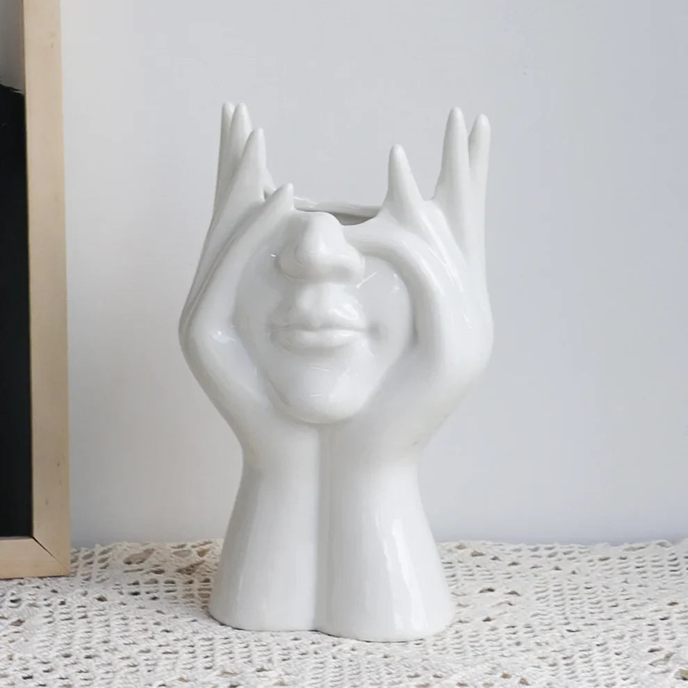 ArtZ® Nordic Face Vase Sculptures