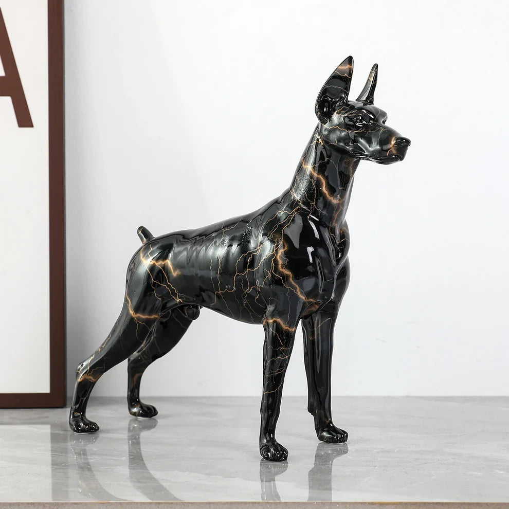 ArtZ® Standing Doberman Pinscher Graffiti Painted Sculpture