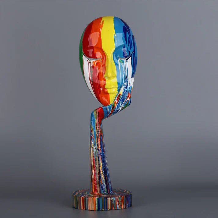 ArtZ® Abstract Painted Face Sculptures