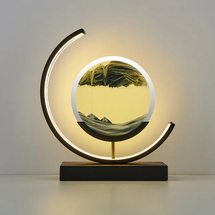 ArtZ® Sand And Water Moving Art LED Moon Lamp