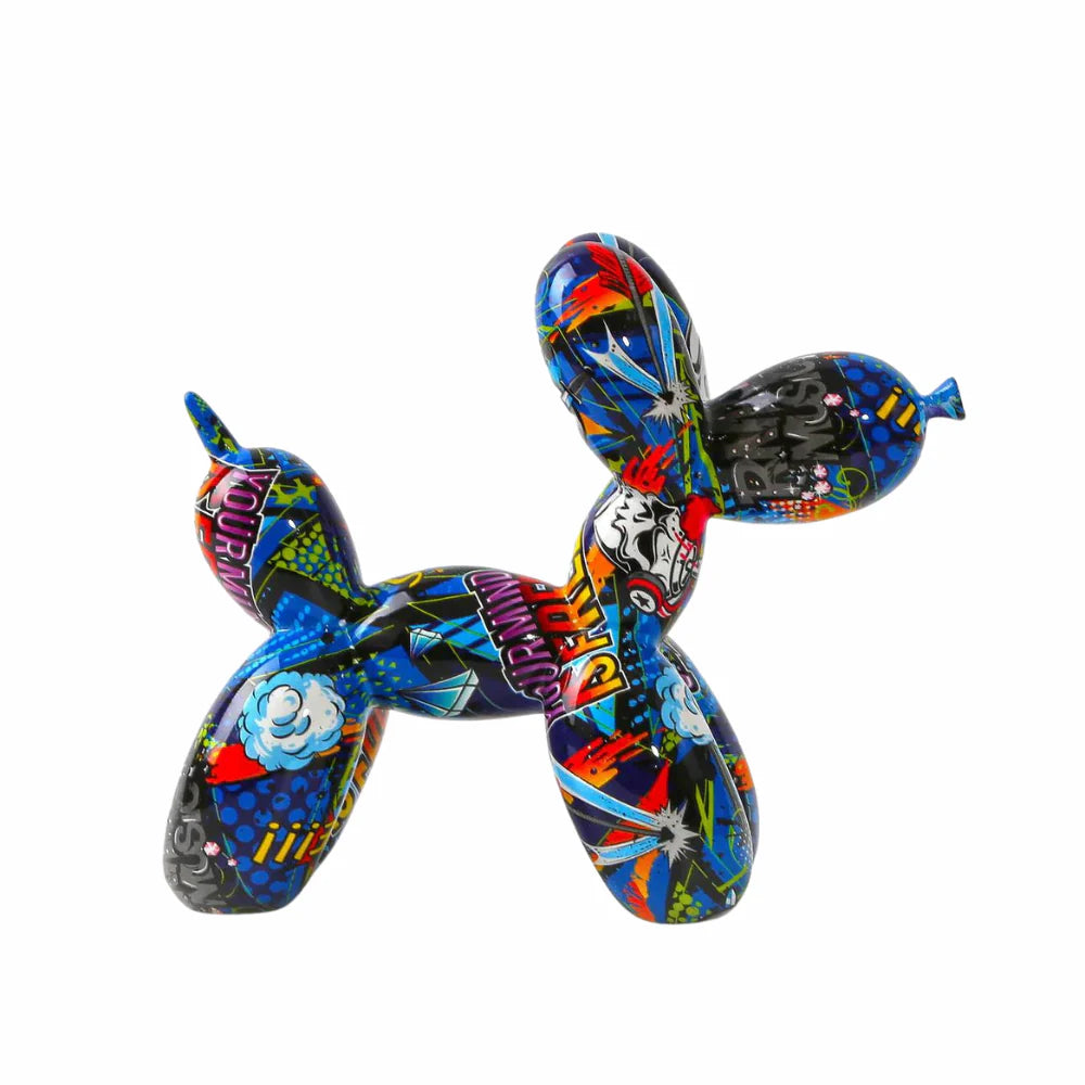 ArtZ® Graffiti Painted Balloon Dog Sculpture