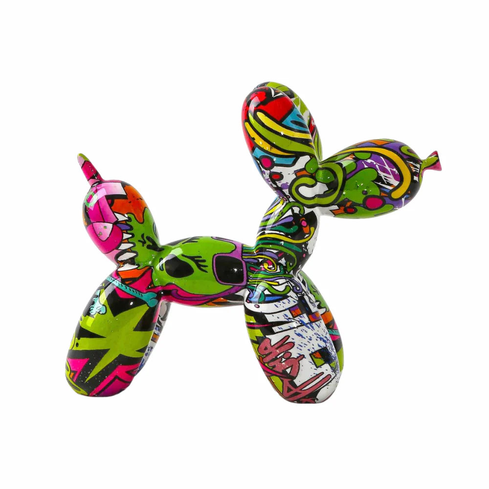 ArtZ® Graffiti Painted Balloon Dog Sculpture